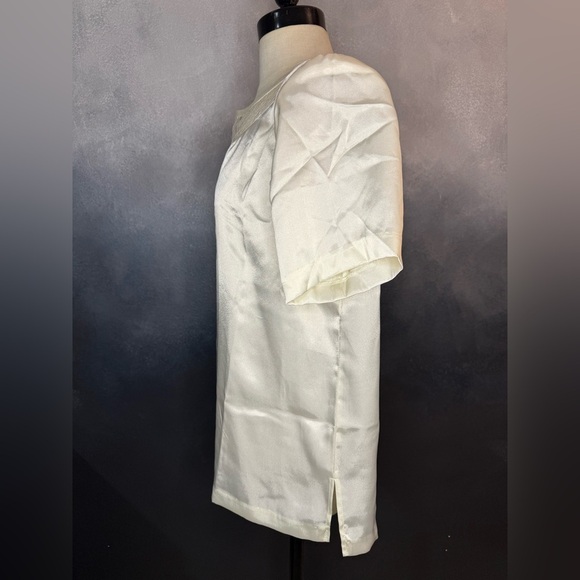 Vintage Lace After Noon Ivory Satin Blouse – NWT – Size M - Picture 6 of 8